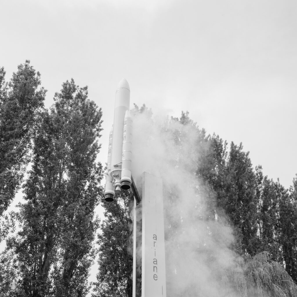 Réplique de la fusée Ariane à Bruxelles